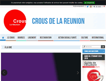 Tablet Screenshot of crous-reunion.fr